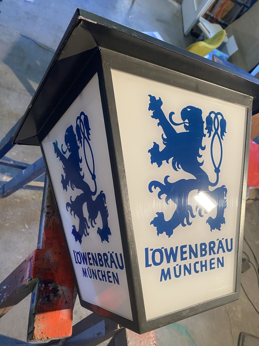 Lampade: Lanterne Löwenbräu München Vintage avec Éclairage – Usato da Lausanne venduto da Csamadhi 6