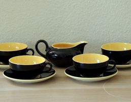 Tasses à café bicolores Biarritz, Villeroy & Boch, 1950s