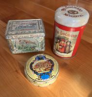 Hübsche Blechdosen: Nürnberger Lebkuchen, Suchard, Mazet