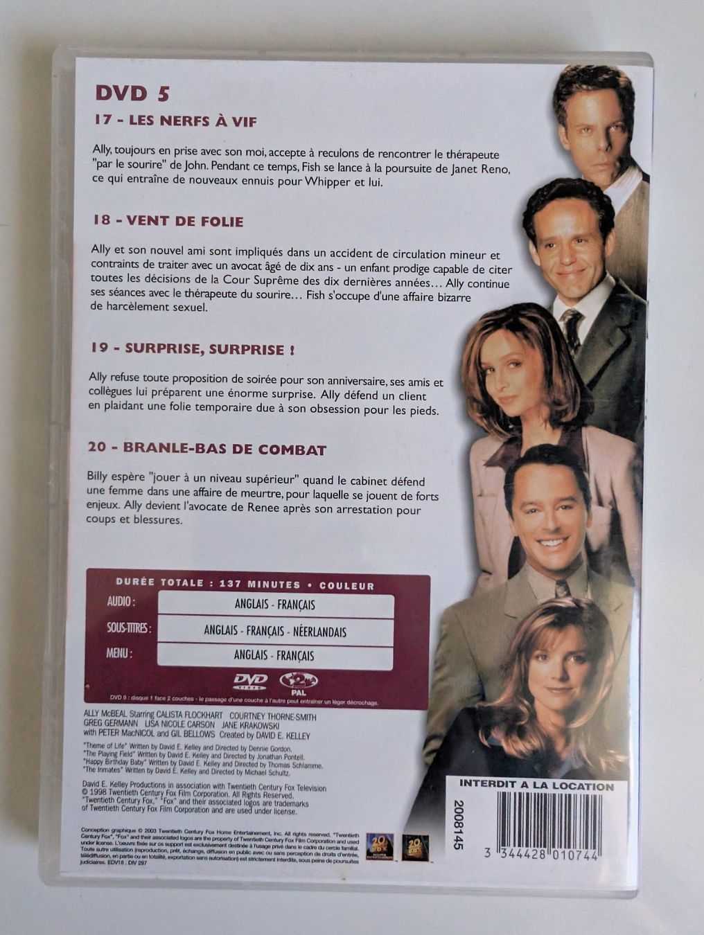 Tutti i DVDs: Titel: Ally McBeal, Saison 1, DVD5 – Usato da Spiegel b. Bern venduto da Chilidani 1