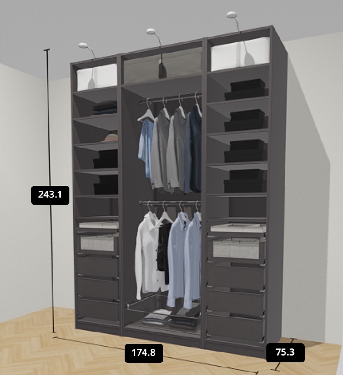 Ikea Armadi: IKEA PAX Kleiderschrank Grau – Usato da Bern venduto da scng 1