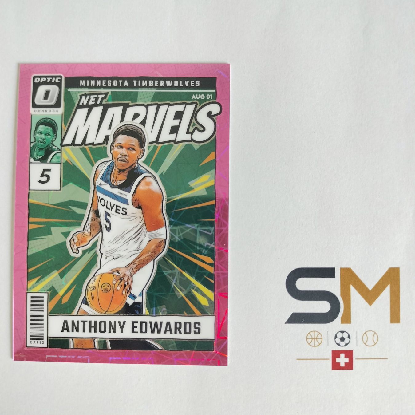 Panini Carte collezionabili: Anthony Edwards Optic Net Marvels Pink Velocity /79 #3 – Nuovo (secondo la descrizione) da Bern venduto da SportsMemos
