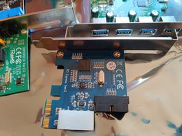 Diverse PCIe Erweiterungskarten - USB, NVME und LAN