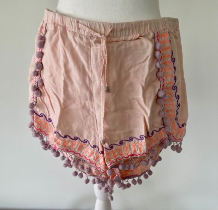 Shorts Z & L Miami Boho Style , rosa mit Bommeln Gr. S