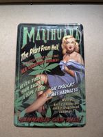 Blechschild Marihuana Plant From Hell Vintage Design