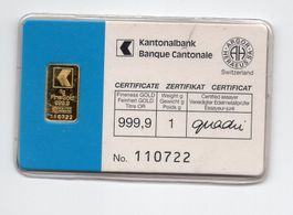 (1223) 1 g Goldbarren KB