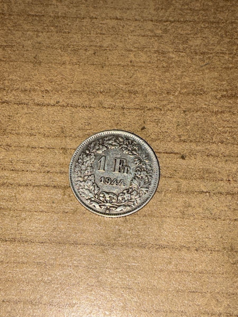 Tutti le monete: 1 Schweizer Franken JG 1944 aus Silber  – Usato da Locarno venduto da dieter.s77