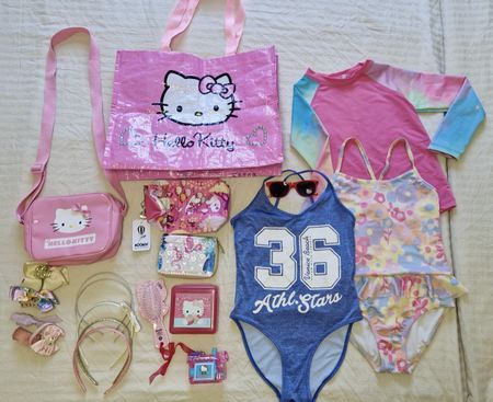 Set Bademode und Zubehör für Mädchen (5–7 Jahre)