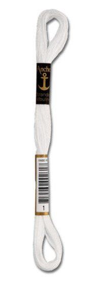 Insegne: Anchor Sticktwist Farbnummer 1 Weiss / 7-8m – Nuovo (secondo la descrizione) da Rüegsau venduto da Tausendfreund