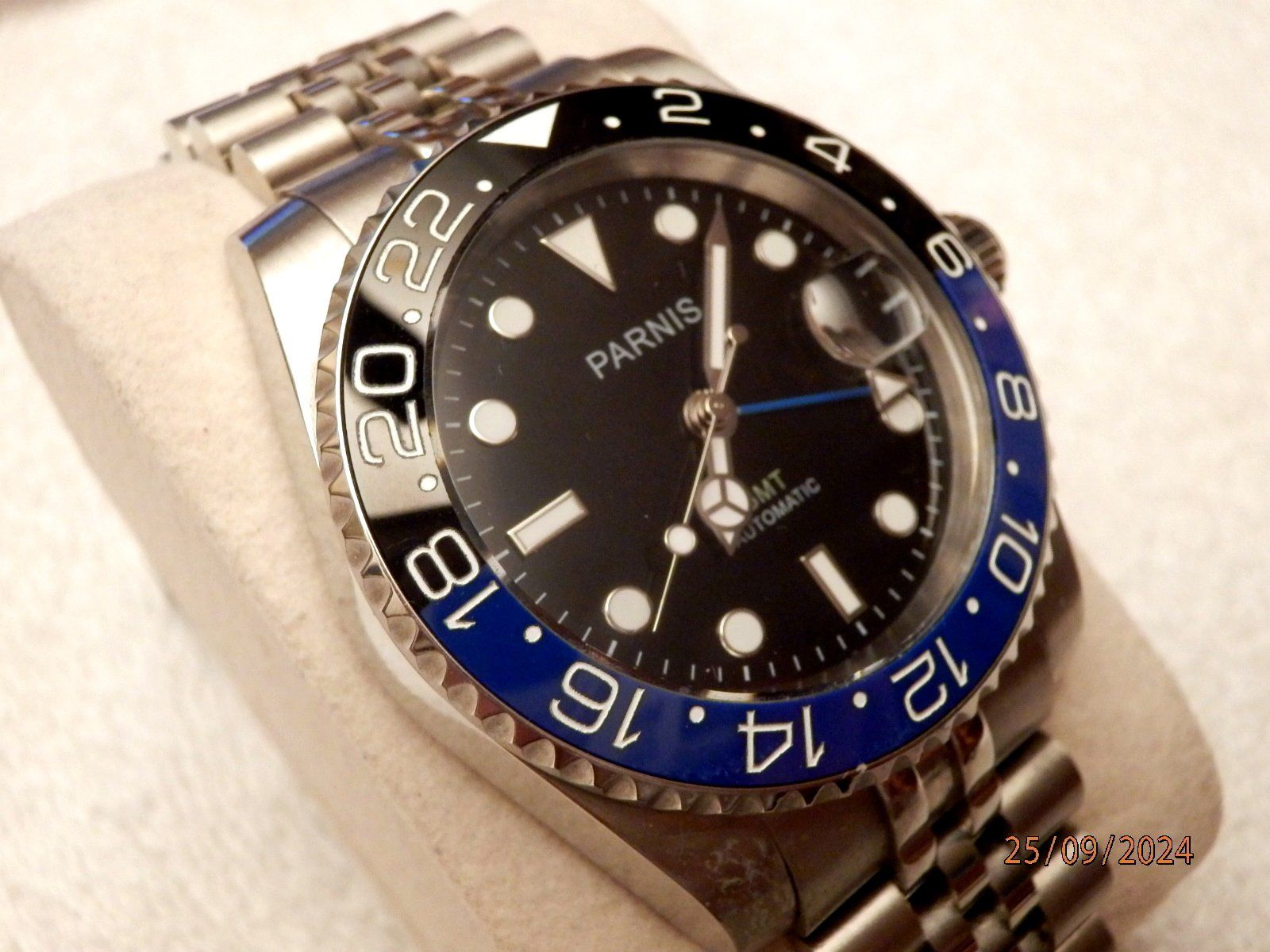 Parnis Orologi: Parnis, Automatic, Datum, drehbare Lünette, Gehäuse 42mm GTM – Usato da Ueberstorf venduto da dinbau