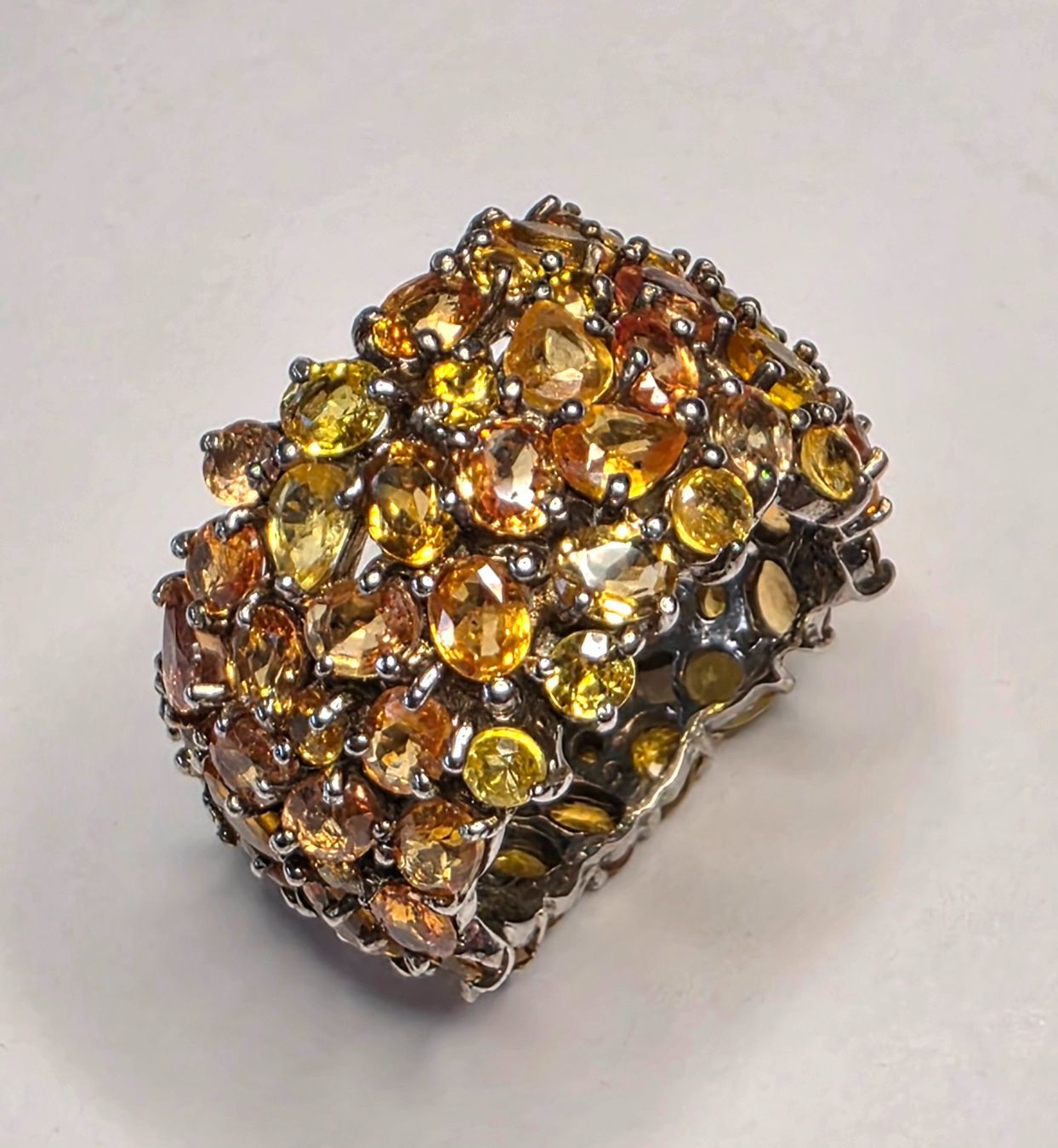 Ringe: Gel orange Safire Eternity Ring – Neu (gemäss Beschreibung) aus Zürich von adriben 5