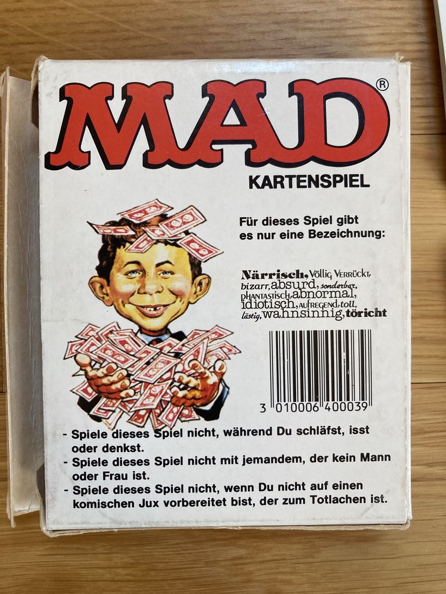 Parker Giochi: MAD Kartenspiel original – Nuovo (secondo la descrizione) da Burgdorf venduto da Jointler 1