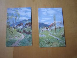 No 11 zwei antike Postkarten Bergdörfer