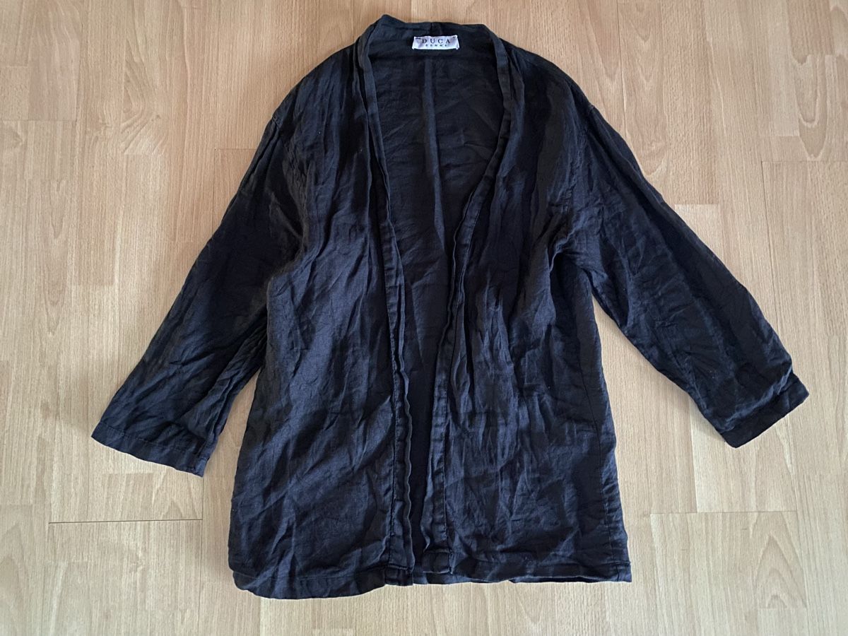 Camicette: DUCA Leinen Bluse Jacke schwarz Gr. L – Usato da Buochs venduto da H16