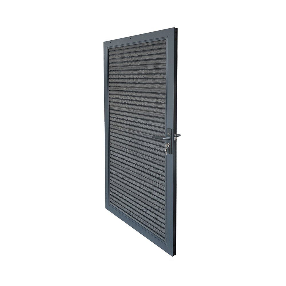 Porte: WPC Gartentor inkl. Schloss Horizontal Anthrazit 80x180cm – Nuovo e nell'imballaggio originale da Wallenwil venduto da toesstal-vertrieb 3