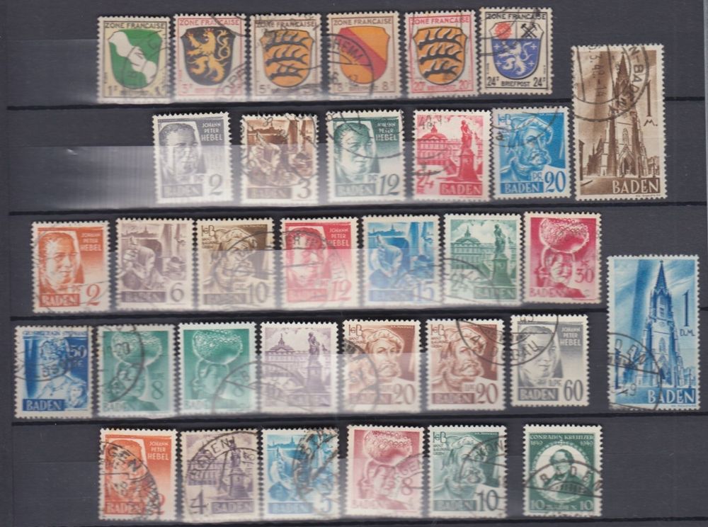 Prophila Collection – 50 Verschiedene Briefmarken, Französische Zone Nach Dem 2. Weltkrieg