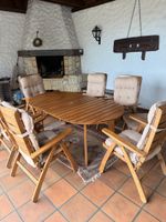 Gartentisch mit 6 Stühlen Holz 