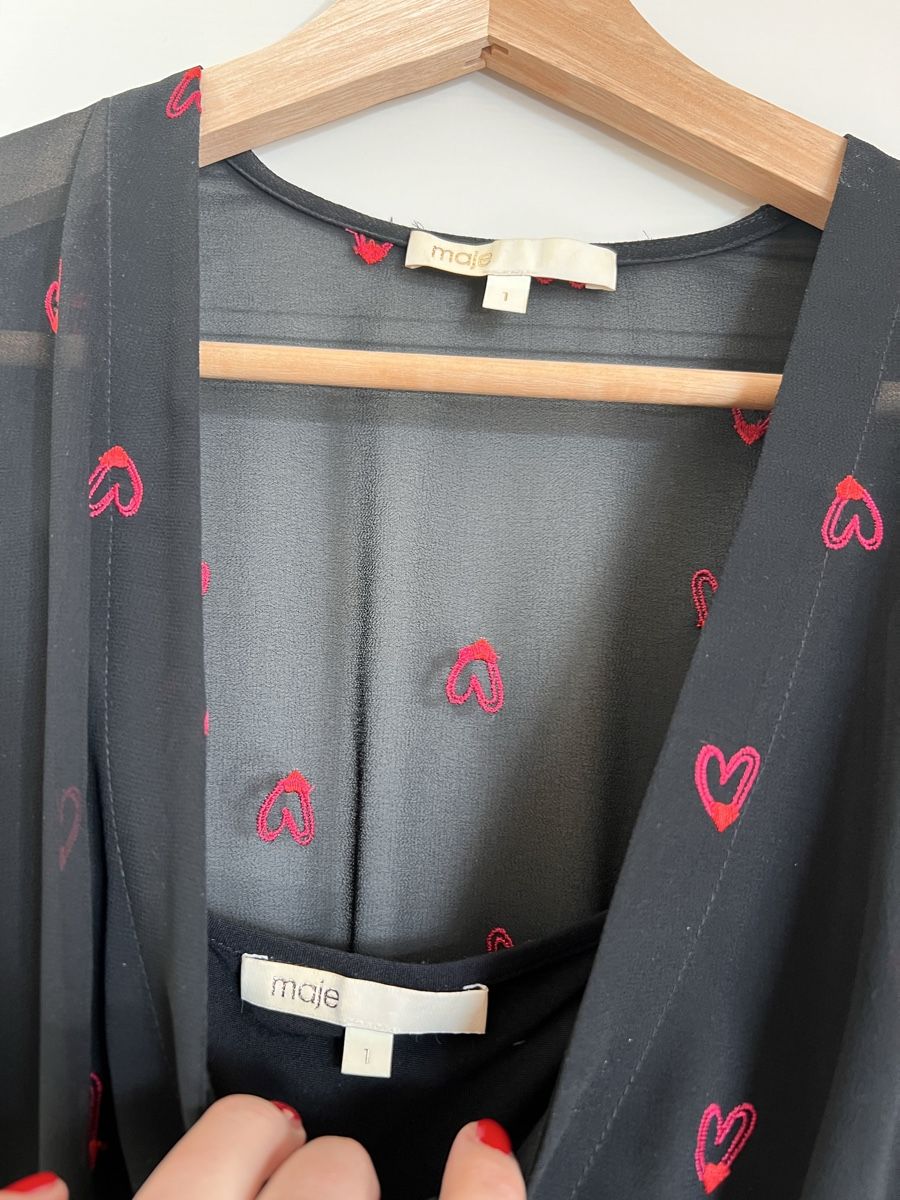Maje Vestiti: MAJE Kleid schwarz mit Herzen Gr. XS – Nuovo (secondo la descrizione) da Zürich venduto da car_x52z 4