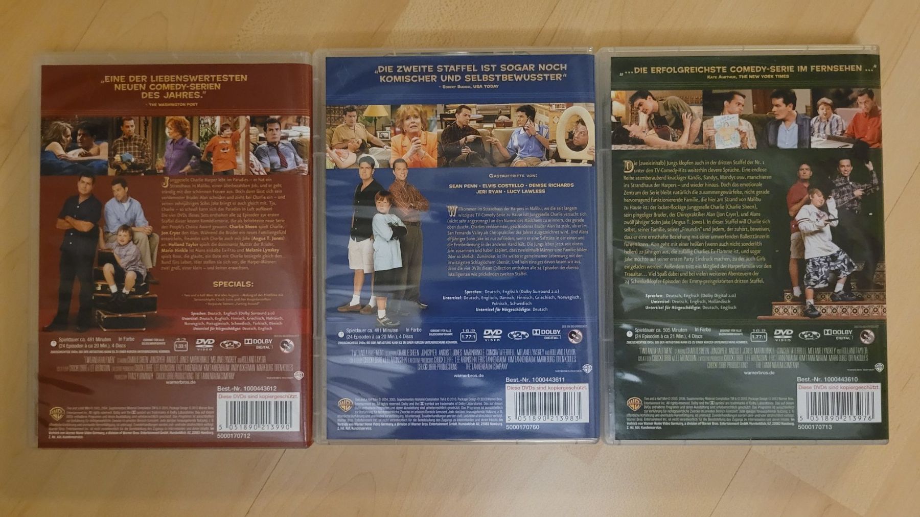 Tutti i DVDs: Two and a half man Staffel 1, 2 + 3 – Nuovo (secondo la descrizione) da Bremgarten AG venduto da PrincessOfTheNight 2