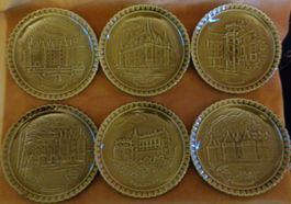 GIEN VINTAGE TELLER KOLLEKTION FRANCE SCHLÖSSER 6 STCK