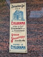Antikes Blechschild "CYKLORAMA Einsiedeln" RARITÄT