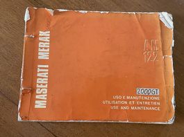 Original Maserati Merak (AM122) Owner's Manual Complete