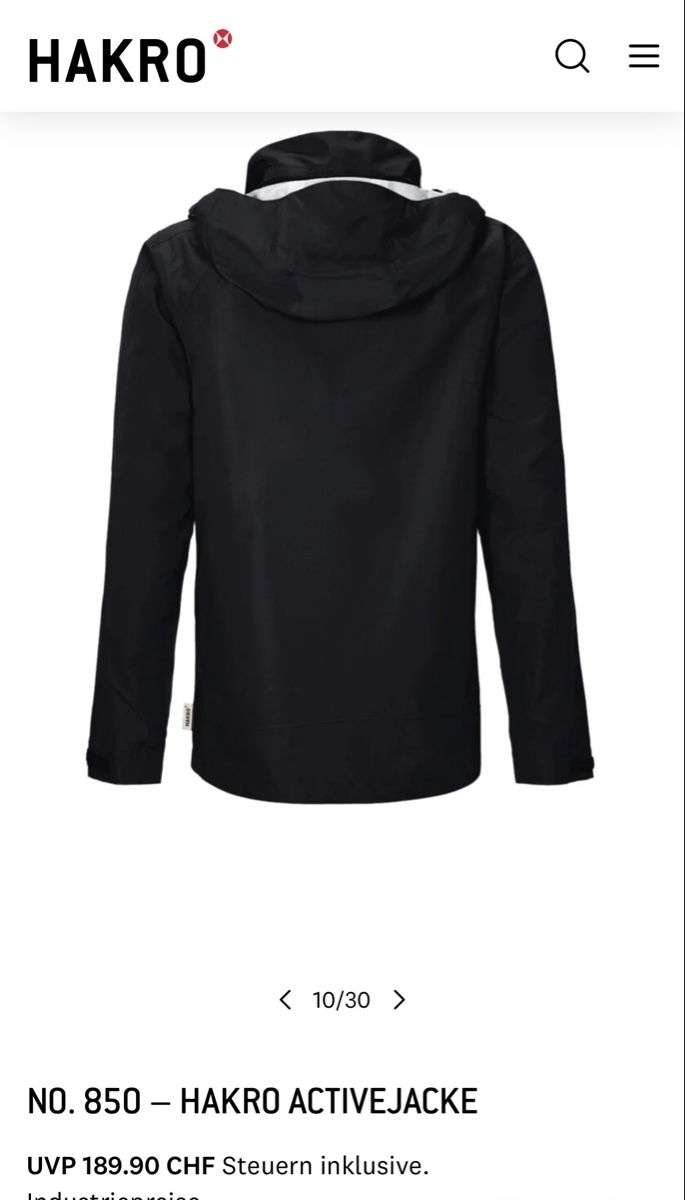 Giacche: Hakro Active Jacke, Schwarz, Grösse XXL - Top! – Nuovo e nell'imballaggio originale da Altdorf UR venduto da Lilelo82 2
