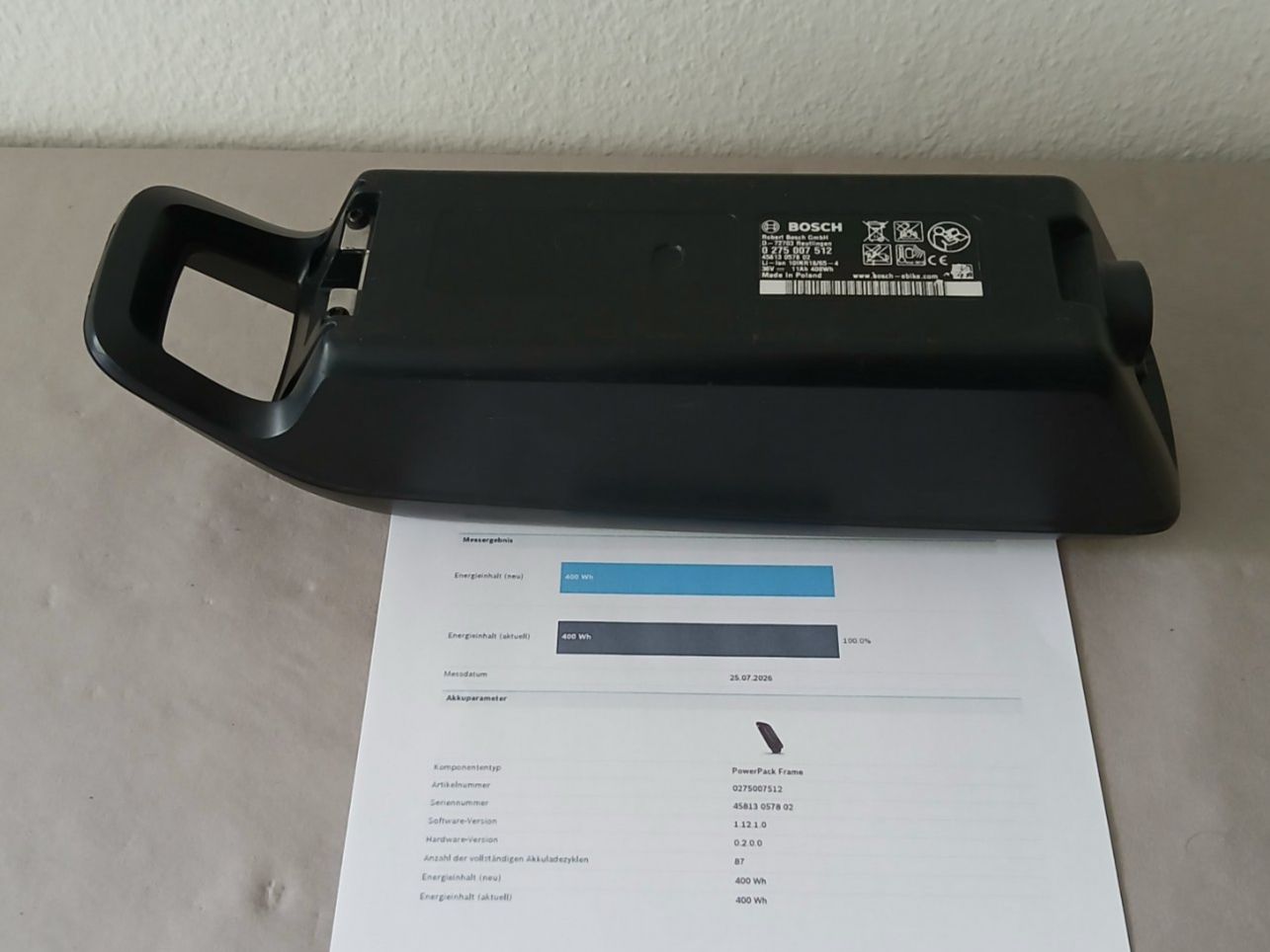 Bosch Batteries: Bosch Powerpack 400 mit 400Wh 100% / inklusive Messbericht – D'occasion à Winterthur par .-thx-. 8