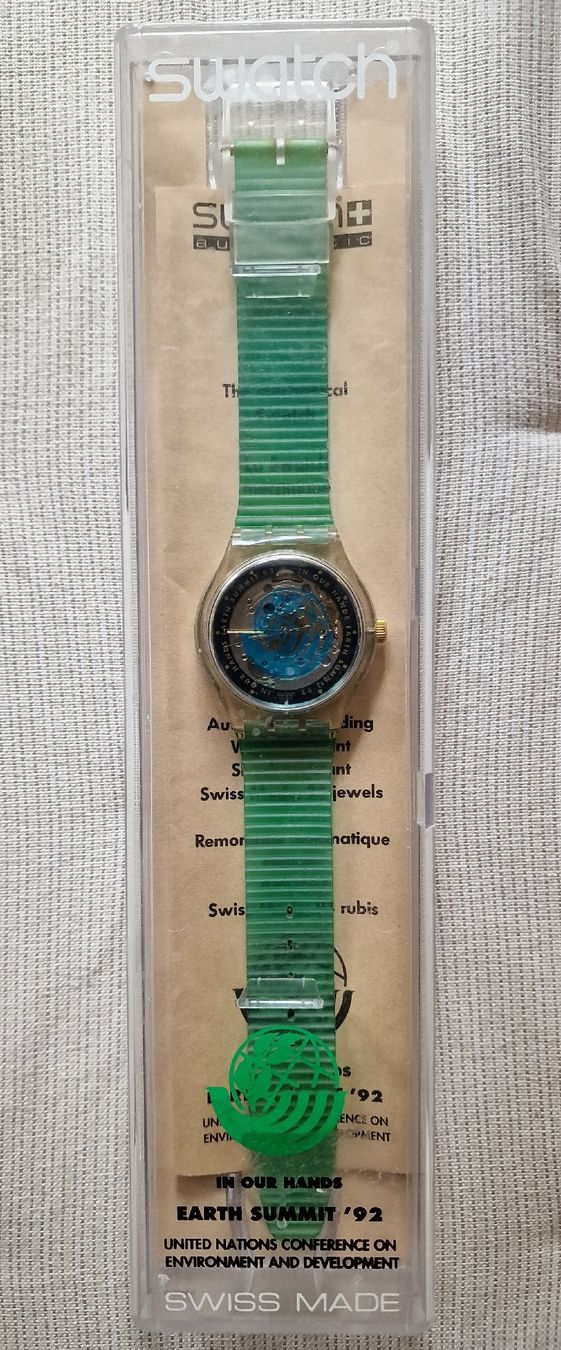Swatch Smartwatch: Swatch Earth Summit '92 Automatic – Gebraucht aus Romanshorn von REALJessiB