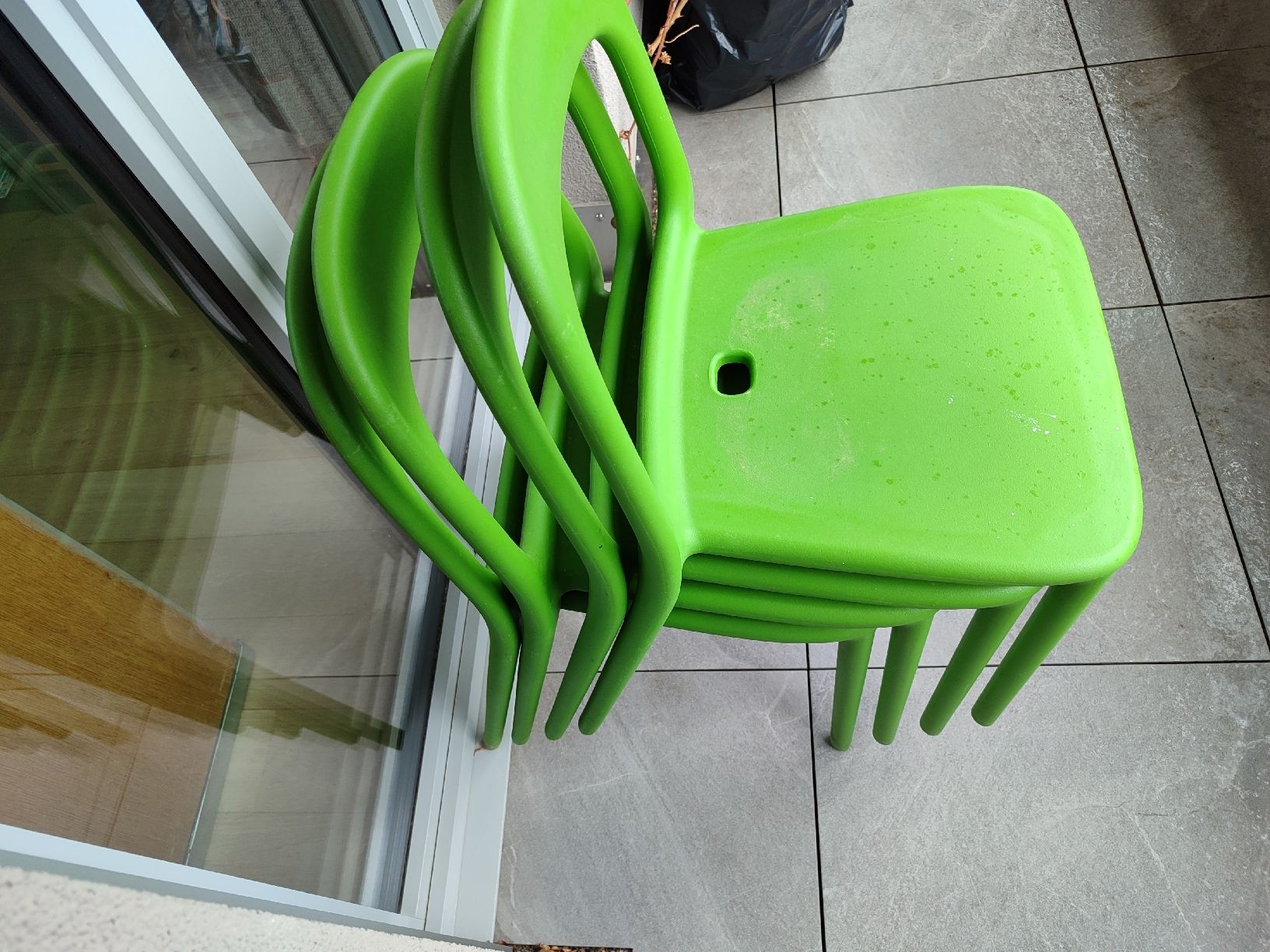 Ikea Sedie: 4x Stuhl Grün, stapelbar – Usato da Bettwiesen venduto da tuemian 1