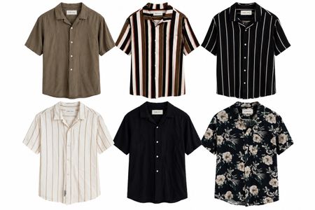 6 Pier One Herren Hemden kurzarm verschiedene Designs