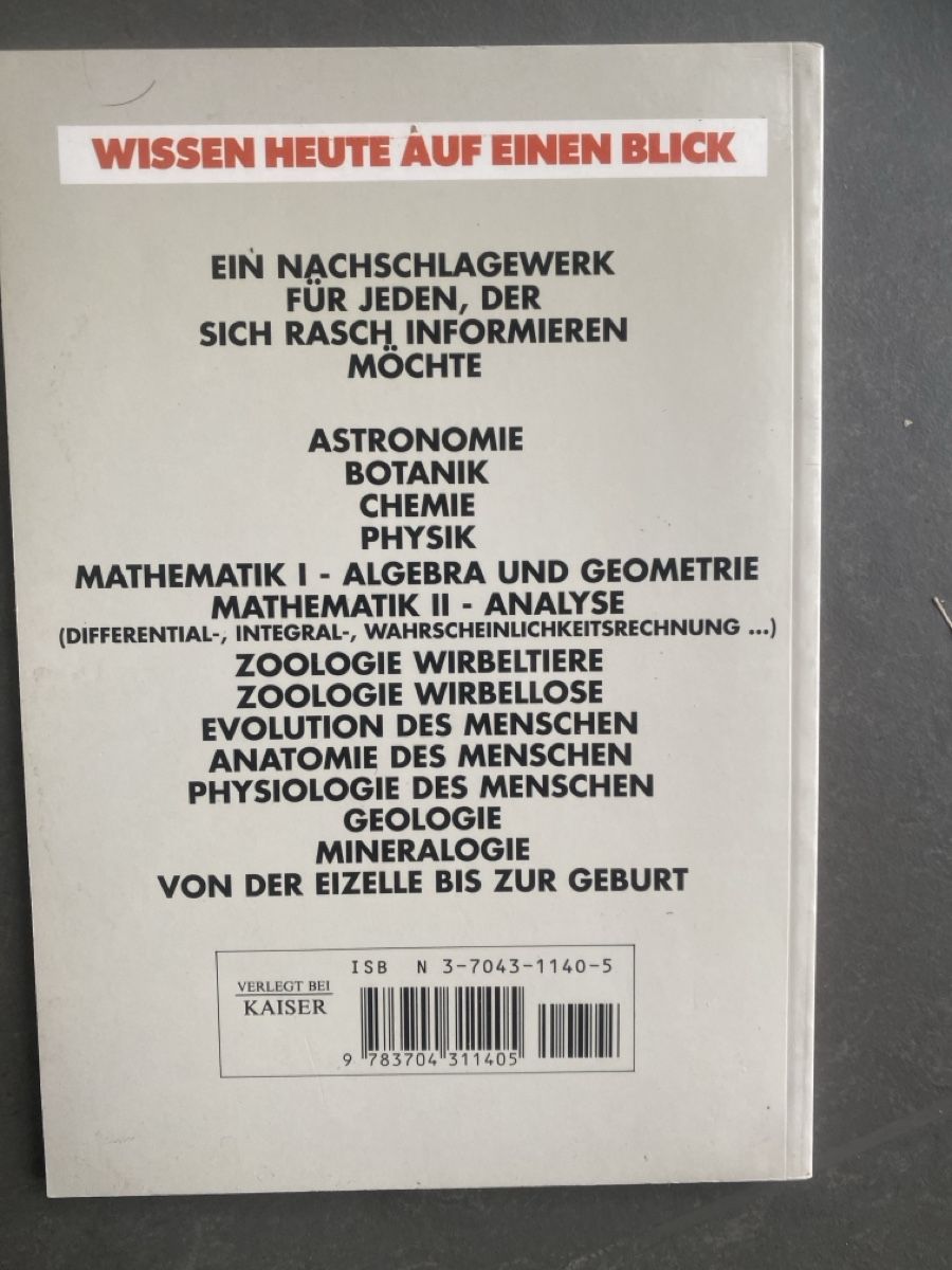 Libri: Physik - Wissen heute auf einen Blick, Kaiser Verlag – Nuovo (secondo la descrizione) da Dallenwil venduto da kavogt6 1