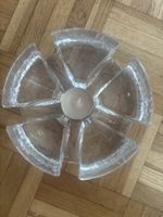 Teelicht-Halter Glas rund Blumenform mit Teelicht 6er Stern