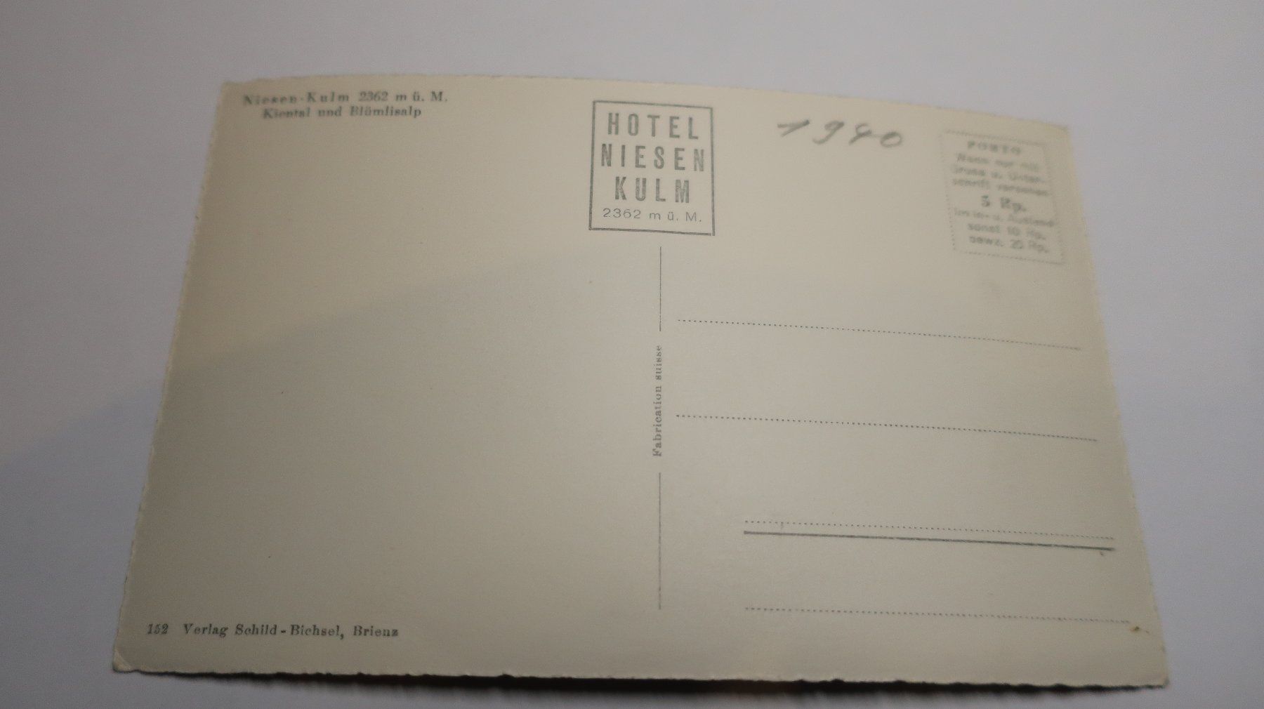 Cartoline postali: Niesen Kulm Kiental und Blümlisalp – Usato da Cormoret venduto da Pascalll2001 2