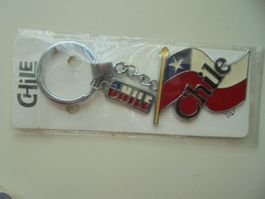 porte-clé / Schlüsselanhänger " drapeau Chili " neuf,  métal
