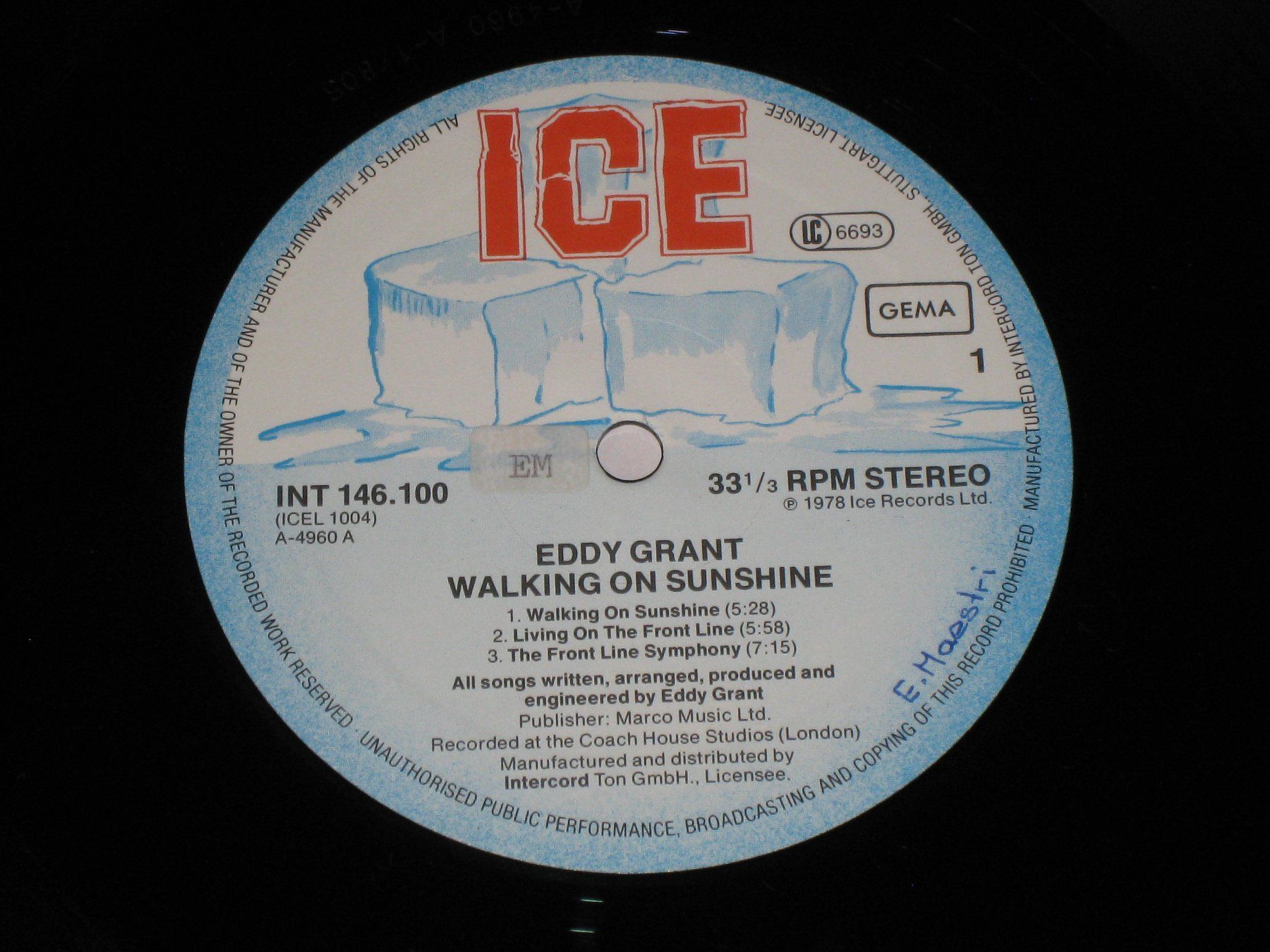Vinyles: LP - EDDY GRANT - WALKING ON SUNSHINE – D'occasion à Steckborn par Quo7 1