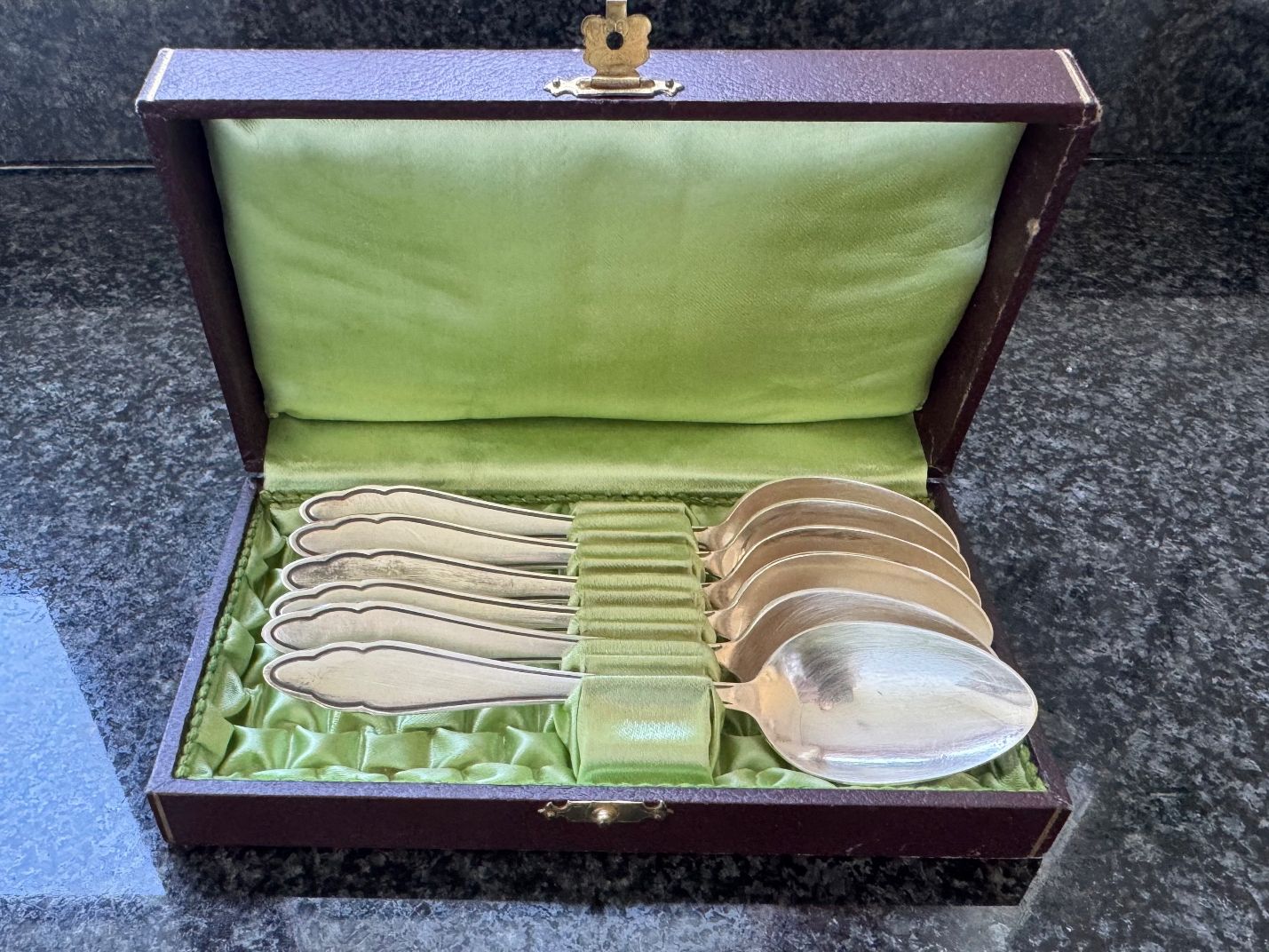 Set di posate: Silberbesteck Silberlöffelset 6Stk 90 Auflage Box – Usato da Steffisburg venduto da smocky17 3