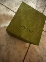Gucci Uhrenbox, neu, grün gemustert