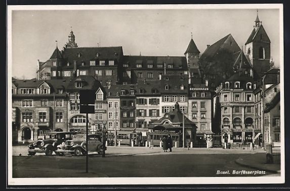 Ansichtskarten: AK Basel, Barfüsserplatz – Gebraucht aus Berlin von bartko-reher