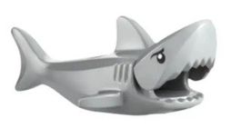 LEGO Minifigur Tiere Hai, hellgrau