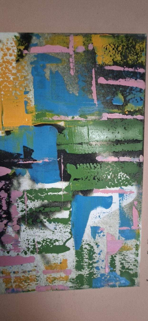 Dipinti: Gemälde Sommerfarben handmade 43×47 – Nuovo (secondo la descrizione) da Riehen venduto da Steinbock1970 3