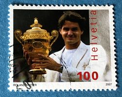 Nr.1229 GESTEMPELT Roger Federer 2007   
