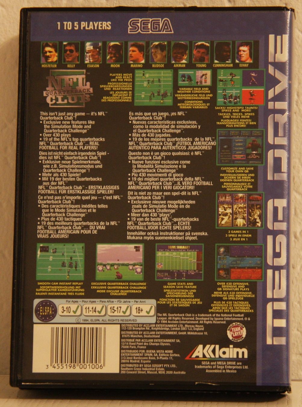Giochi: Sega Mega Drive NFL Quarterback Club – Usato da Fisibach venduto da Retrogames24 1