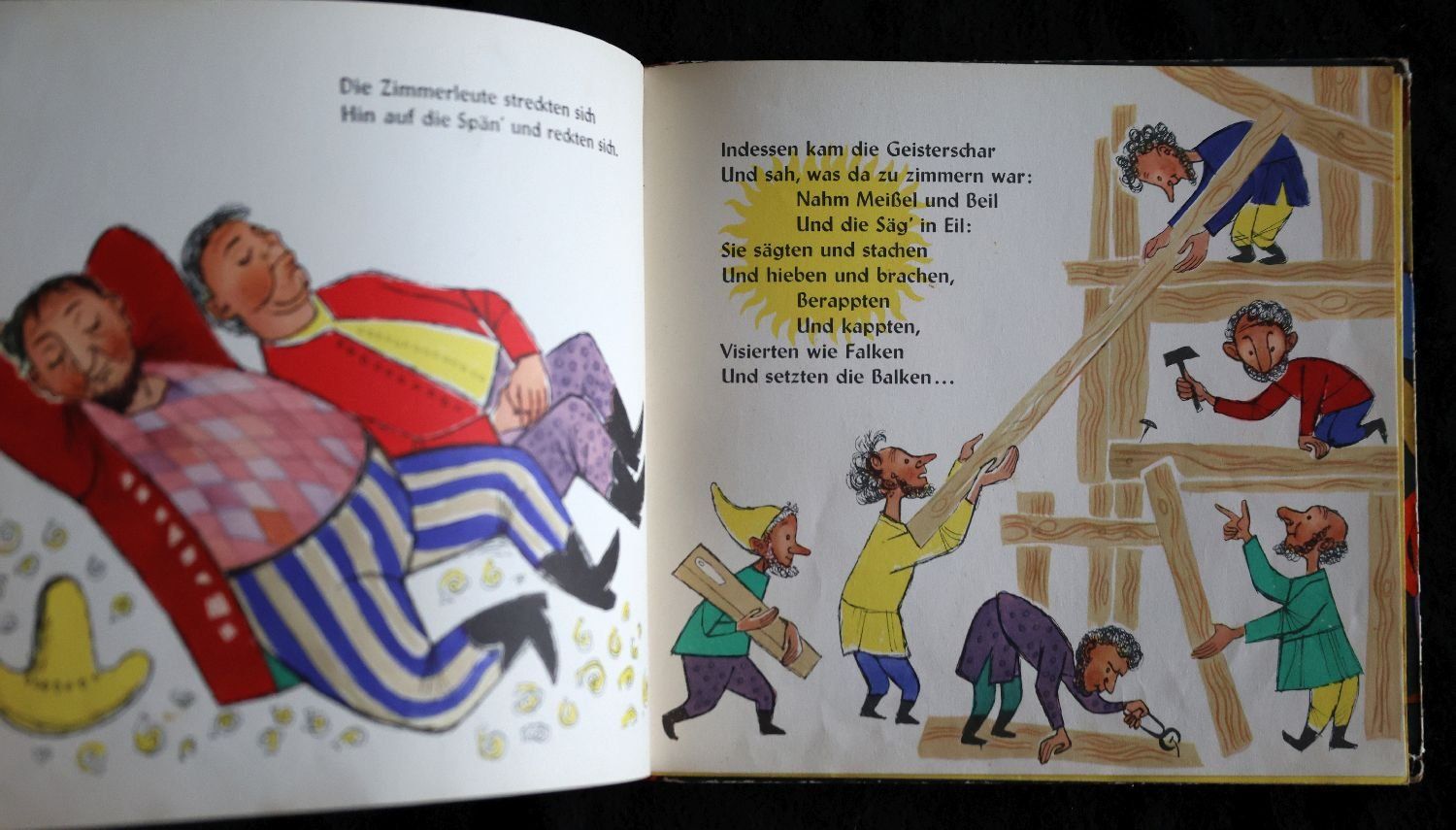 Libri: Die Heinzelmännchen. Ill: Joh. Grüger. Text: August Kopisch – Usato da Gutenswil venduto da Optico 4