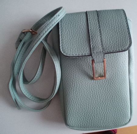 HANDYTASCHE PVC LEDER  WENIG BENUTZT  RESEDA GRÜN