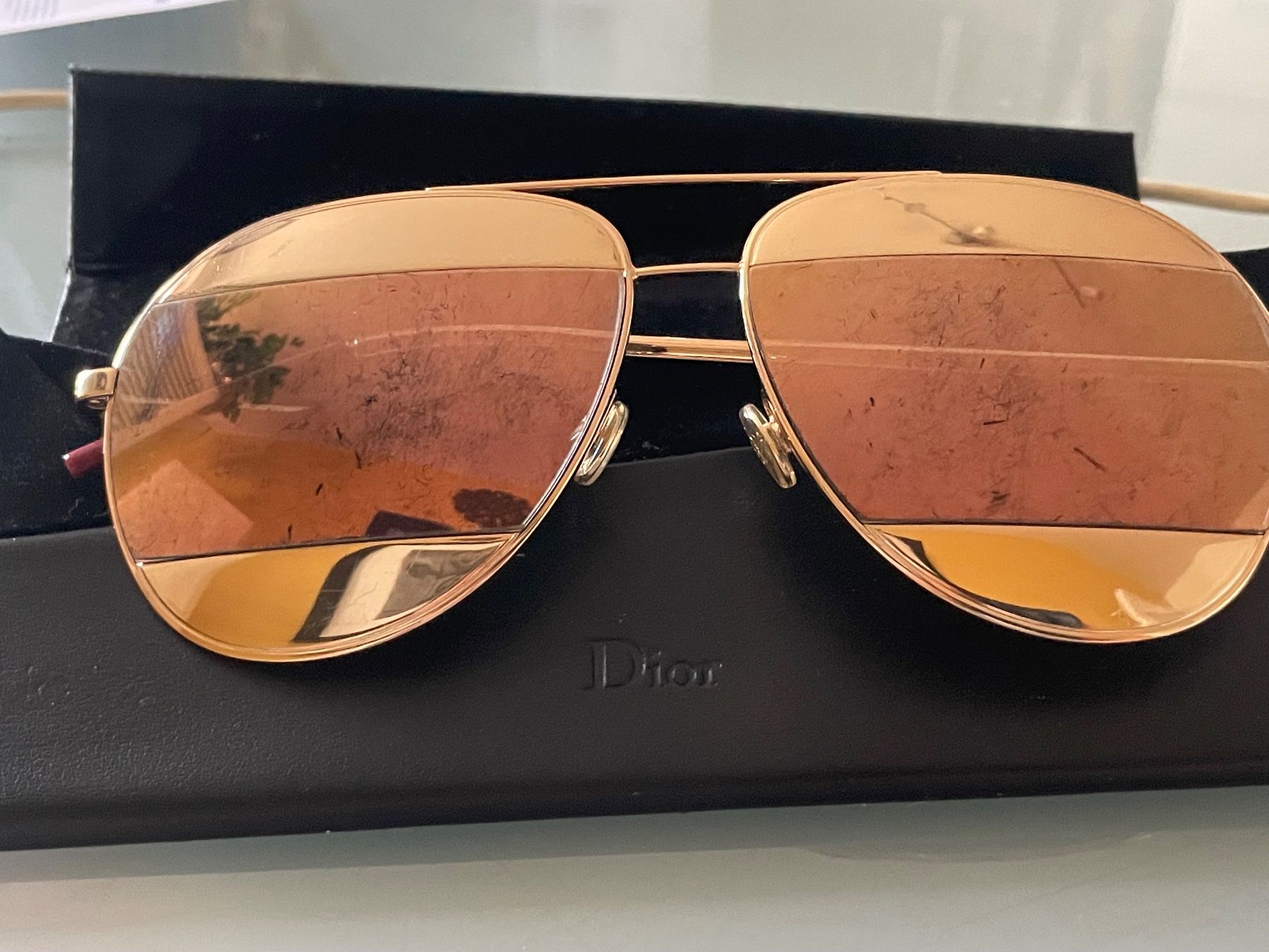Dior Occhiali & Lenti: Dior Split Gold Aviator Sunglasses with Mirrored Lenses – Difettoso da Genève venduto da lailas_things 2