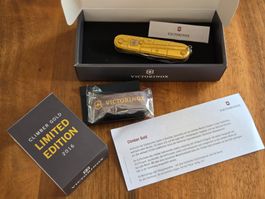 Couteau Victorinox Climber Gold or 24 carats neuf boite