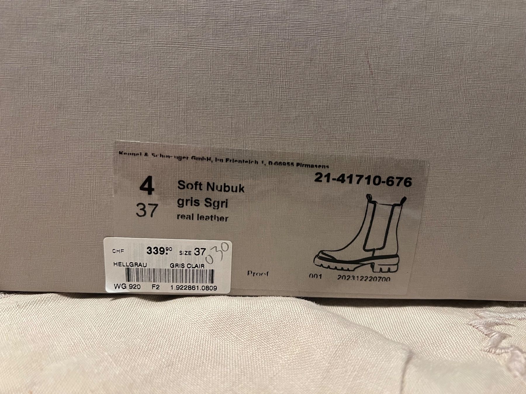 Kennel + Schmenger Scarpe da donna: Kennel & Schmenger  exklusive Leder Boots Premium gris – Nuovo (secondo la descrizione) da Oberrohrdorf venduto da Bikefee 2