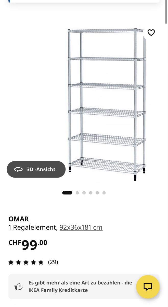 Scaffali: Regal OMAR 92x36x181cm Metall – Usato da Bern venduto da a_la88 1