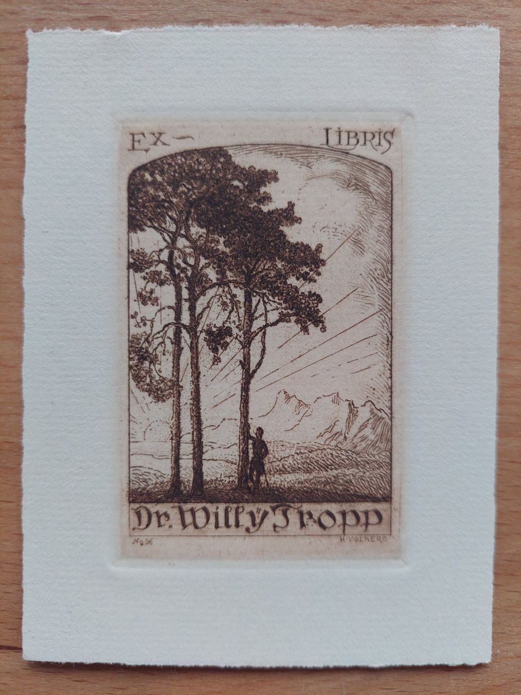 Gemälde: Exlibris Hans Volkert - Original Radierung – Gebraucht aus Obfelden von Exlibris-Art